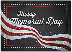 Flag Banner Memorial Day Card D5081D-Y